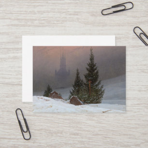 Cartão De Visita Paisagem de inverno, 1811 por Caspar David Friedri