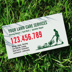 Cartão De Visita Paisagem de jardinagem de erva-mosa