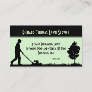 Cartão De Visita Paisagem de Serviço Lâmpada Verde