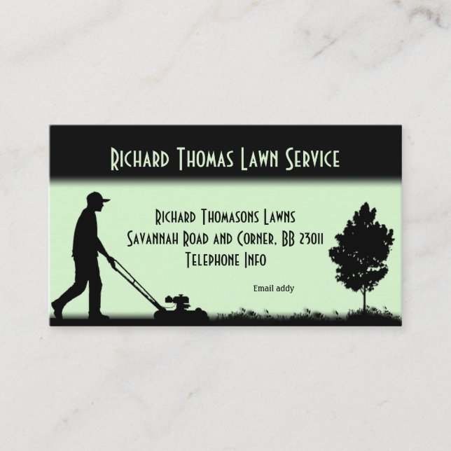 Cartão De Visita Paisagem de Serviço Lâmpada Verde (Frente)