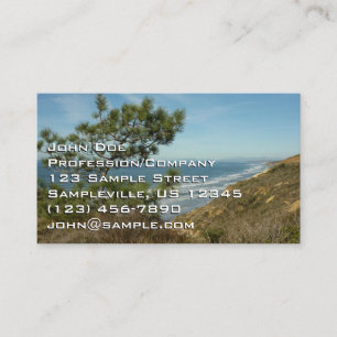 Cartão De Visita Paisagem de Torrey Pine e Costa da Califórnia