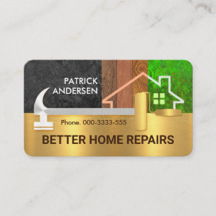 Cartão De Visita Paisagem Inicial da Borda do Pincel do Martelo