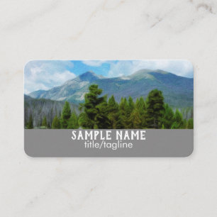 Cartão De Visita paisagem montanhosa arte da natureza personalizado