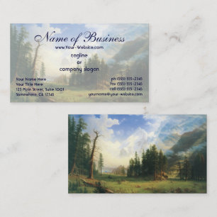 Cartão De Visita Paisagem Montanhosa, Bierstadt, Escola do Rio Huds