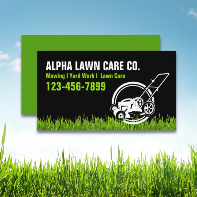Cartão De Visita Paisagem Paisagem Paisagista Paisagista (Yard Lawn Care Landscape Landscaping Grass Mowing Business Card)