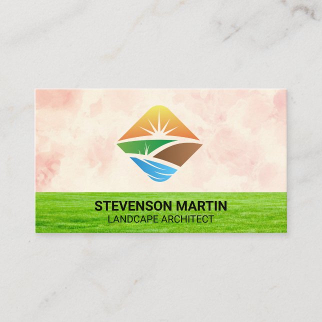 Cartão De Visita Paisagem Paisagista | Grama (Frente)