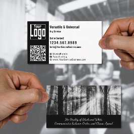 Cartão De Visita Paisagem Preta e Branca Versátil
