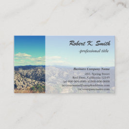 Cartão De Visita paisagem selvagem imagem da montanha, céu azul