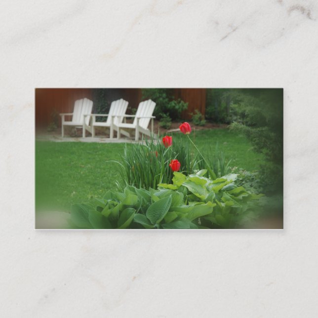 Cartão De Visita Paisagismo/Cartão de visita de Cuidados de Leão (Frente)