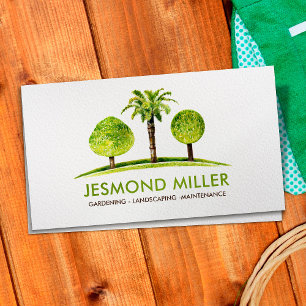 Cartão De Visita Paisagismo Serviços de jardinagem Arte aquarela