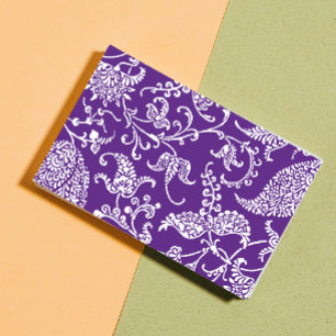 Cartão De Visita Paisley roxo