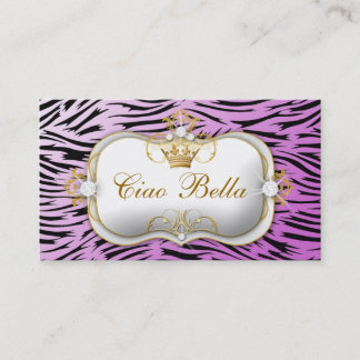 Cartão De Visita Paixão anca do roxo da zebra de 311 Ciao Bella