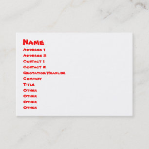 Cartão De Visita Palavra!