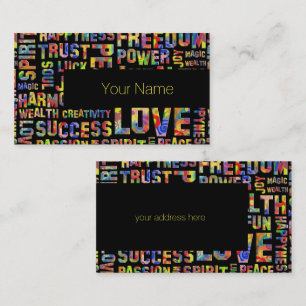 Cartão De Visita Palavras Do Espírito/Pensamento Positivo 1