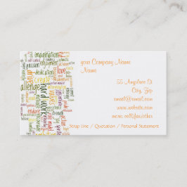 Cartão De Visita Palavras inspiradores #2