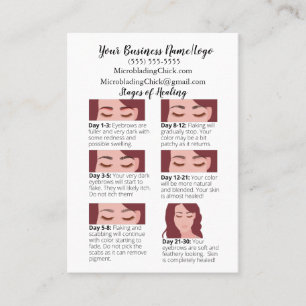 Cartão De Visita Palcos de microbexiga de cicatrização e assistê