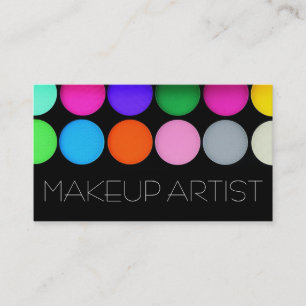 Cartão De Visita Paleta de Sombras Coloridas Maquiagem Artística Co