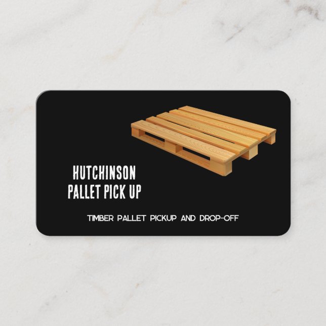 Cartão De Visita Palete de madeira preta (Frente)