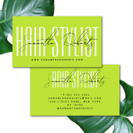 Cartão De Visita Palha de estilista moderna escrita neonatal