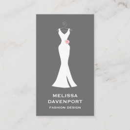 Cartão De Visita Palhaço branco elegante na Cinza - Design simples 