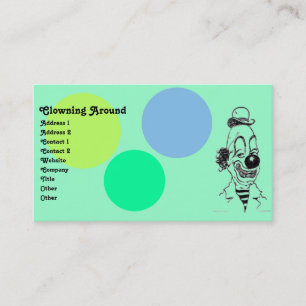 Cartão De Visita Palhaço Vintage