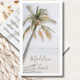 Cartão De Visita Palm Tree Tropical Moderna