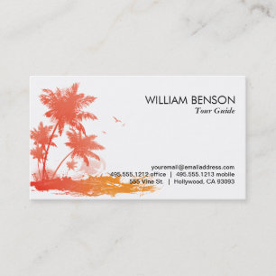 Cartão De Visita Palm Trees (cor)