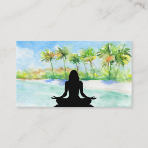 Cartão De Visita *~* Palms Ocean Mindful Meditation Yoga
