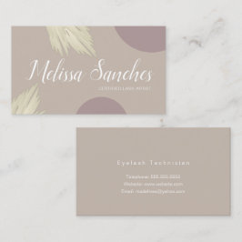 Cartão De Visita Pampas Orgânicas Modernas Forma Cores Naturais