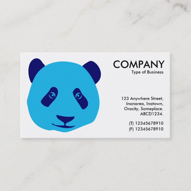 Cartão De Visita Panda - Azul (Frente)