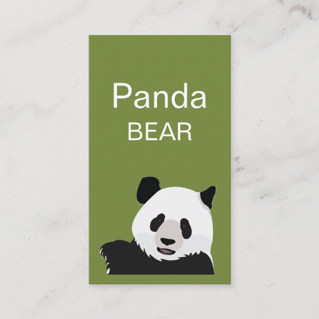 Cartão De Visita Panda Bear (Frente)