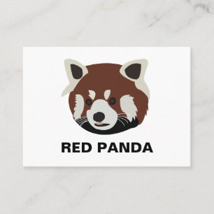 Cartão De Visita Panda Vermelho Guaxinim Panda Vermelho 