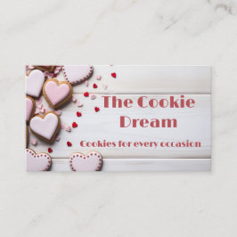Cartão De Visita panificação de biscoitos de cor mole em forma de c