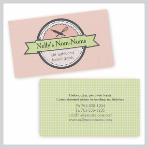 Cartão De Visita panificação de panificação de cor personalizada