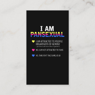 Cartão De Visita Pansexual Orgulho LGBT Direitos Iguais