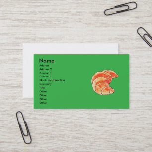 Cartão De Visita pão croissant castanho