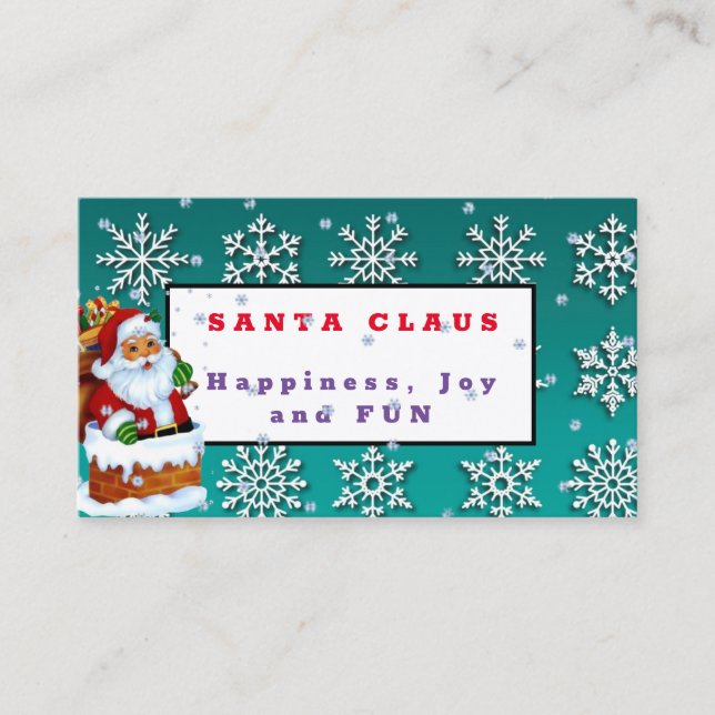 Cartão De Visita Papai Noel (Frente)