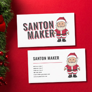 Cartão De Visita Papai Noel - Fabricante de Santon