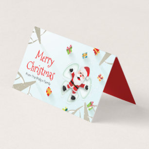 Cartão De Visita Papais noeis Felizes De Natal Tratam Goodie Bag