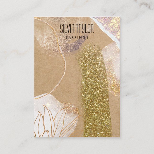 Cartão De Visita papel abstrato simples Mínimo para visualização (Frente)