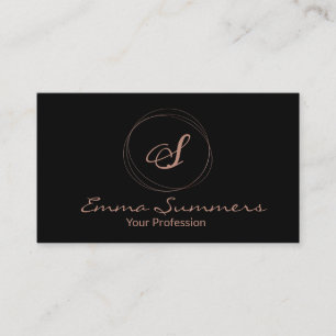 Cartão De Visita Papel Alumínio Dourado Rosa Moderno Personalizável