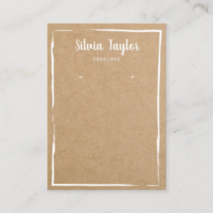 Cartão De Visita papel de artesanato simples Tocando quadro exibiçã