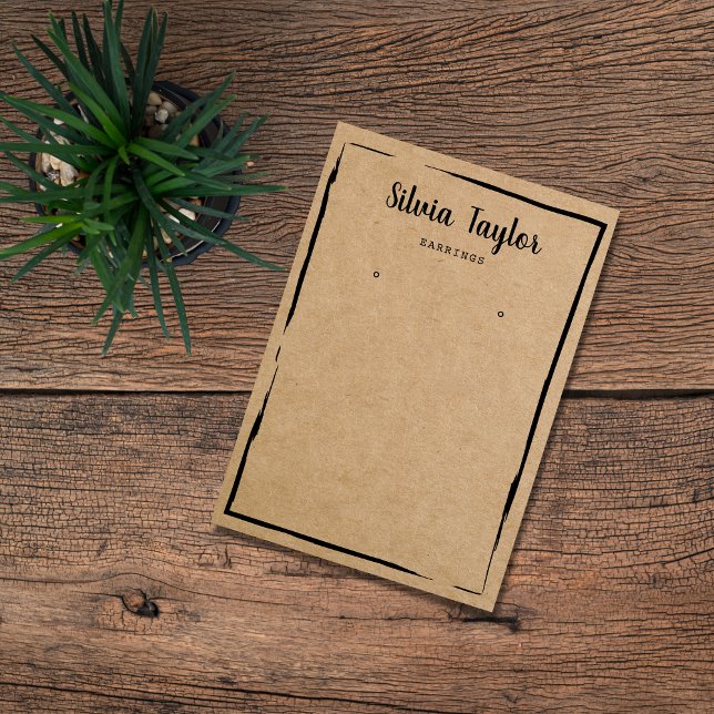 Cartão De Visita papel de artesanato simples Tocando quadro exibiçã (Criador carregado)