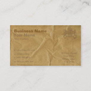 Cartão De Visita Papel de Brown