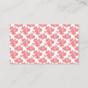 Cartão De Visita Papel de embrulho floral vermelho brilhante e rosa