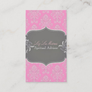 Cartão De Visita Papel de fundo Damásco Vitoriano da PixDezines/cor