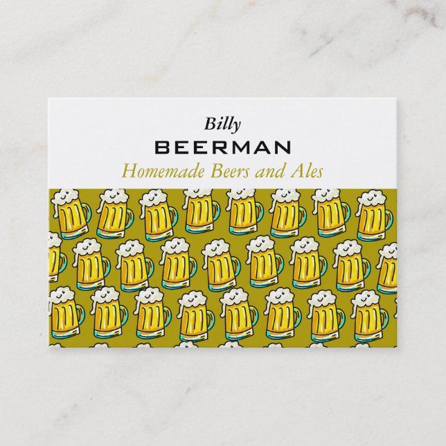 Cartão De Visita Papel de parede da cerveja (Frente)