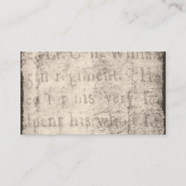 Cartão De Visita Papel de pergaminho cinzento preto do texto dos (Frente)