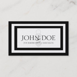 Cartão De Visita Papel Dourado Stylist de Cabelo Polar Barbeiro