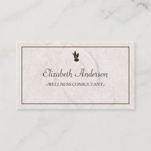 Cartão De Visita Papel orgânico simples de nutrição castanha profis